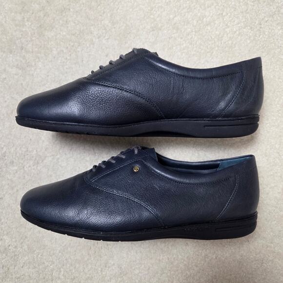 NIB Easy Spirit JP Motion 10EE Anti-Gravity Leather Navy Blue Casual Tie Shoe - Picture 5 of 9